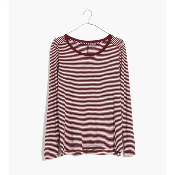 Madewell Tops - Long Sleeve Whisper Cotton Tee In Daniela Stripe